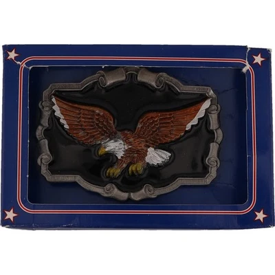 New Eagle Biker Cowboy Western Veteran Hippie Hunter 80s Nos Vintage Belt Buckle - Image 1 of 4