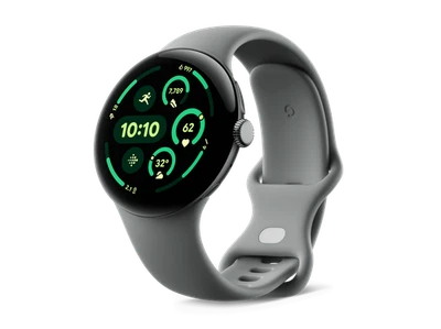 Google Pixel Watch 3 (45 mm) WLAN Hazel Grau Aluminium Smartwatch NEU OVP - Bild 1 von 4