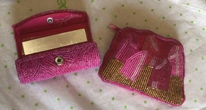 Mary Kay MK Signature Pink Beaded Coin Purse And Lipstick Case Set - Picture 1 of 6