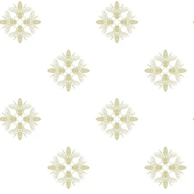 Papel pintado metálico dorado para pelar y pegar abeja miel RMK11474WP, muestra Foto 1 de 4