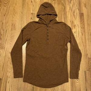 Walter Sky WS-MH02 Merino Wool Blend Pullover Hoodie Men’s Large Orange Brown - Picture 1 of 7