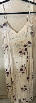 Maxi Vestido sin Mangas Joie Mujer Cassiel Estampado Floral Punto Suizo Crepé De China Crema 0 Foto 1 de 4