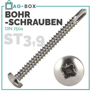 Bohrschrauben Senkkopf Pozidriv 3,9mm DIN 7504 Edelstahl A2 Blechschraube - Bild 1 von 9