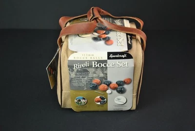 New VTG Sportcraft Rivoli Bocce Ball Set With Canvas Leather Carry Case 10925SS - Image 1 of 4