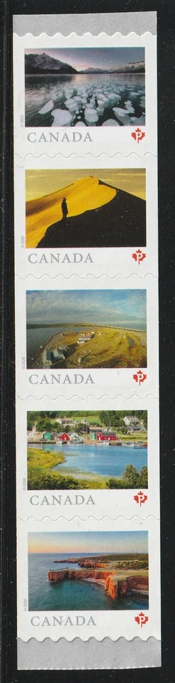Canadá #3216a, de lejos y ancho, tira de 5 estampillas en bobina, MNH 2020 Foto 1 de 1