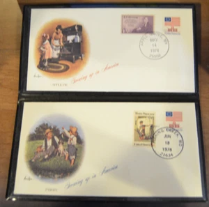 1978 "Growing up in America" Covers - Fleetwood Cachet - 1978 - Display Folder - Picture 1 of 2