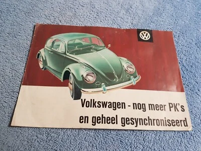 Volkswagen Beetle 1961 Dutch Market Sales Brochure FREE P&P Leaflet Catalogue VW - Image 1 of 4