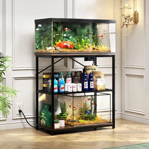 TC-HOMENY 10-37 Gallonen verstellbarer Aquarium Ständer mit Ladestation - Bild 1 von 12