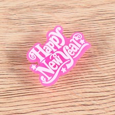 Stücke FROHES Neue Jahr Glitter Broschen Weiche Leuchtende Abzeichnungen Fest