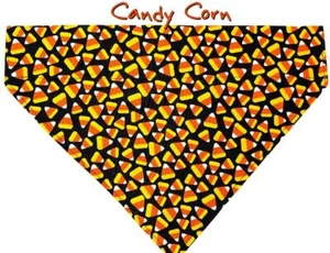 Candy Corn Halloween Dog Bandana Over the Collar dog bandana Dog collar  - Picture 1 of 11