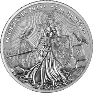 ALEMANIA 2 ONZAS DE PLATA PURA GERMANIA 10 MARK 2025 - Picture 1 of 3