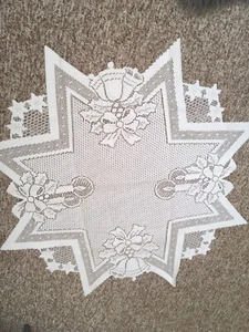 Deckchen Stern Weihnachten Durchmesser 92 cm weiß - Bild 1 von 2