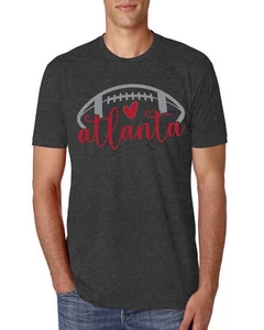Camiseta Fan Of Atlanta Fútbol Rojo Corazón Escribir Guión Hombres Premium Tri Mezcla - Imagen 1 de 2