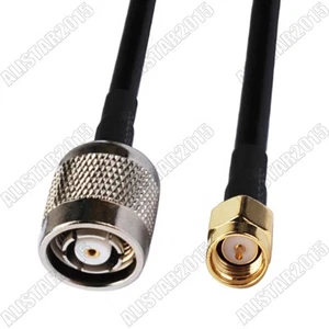 SMA Male to RP-TNC Male ( Jack Pin ) Connector Lot RF Pigtail Coax RG58 Cable - Picture 1 of 3