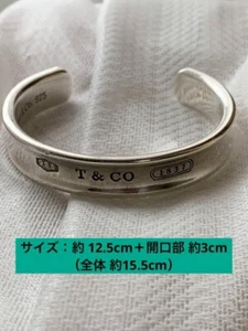 Tiffany & Co. 1837 Bangle Bracelet 925 Silver 6 3/4" 27.4g - Picture 1 of 5