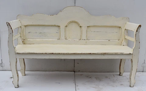 Antique Painted Pine Bench or Settle Cover