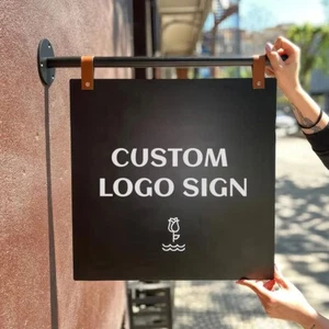 Outdoor Hanging Sign Metal Sign Custom Storefront Sign Business Logo Sign Cafe - Picture 1 of 8