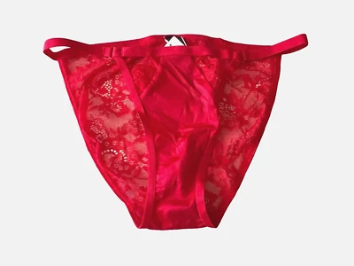 VICTORIA'S SECRET Muy Sexy Bikini Panty Rojo Malla Espalda Talla XS Foto 1 de 4