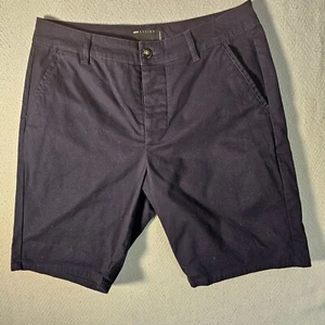 Asos Design Skinny Chino Shorts Size 32 Navy Blue Casual Outdoor Beach - Picture 1 of 8