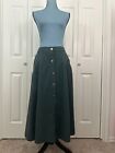 Vintage 80?S/90'S Western Attitude Lilia Smitty Green A-Line Skirt Pockets Small