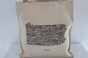 Best of Pennsylvania Tote Bag Canvas 13.5" X 14.5" Side and Bottom Gussets - Picture 1 of 4
