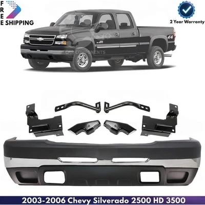 Front Bumper Chrome & AirDam Kit For 2003-2007 Chevy Silverado 1500 2500 3500 Foto 1 de 4