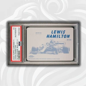 1/1 Black Printing Plate Lewis Hamilton #54W-2 - Topps Chrome 2020 F1 - PSA Auth - Picture 1 of 4