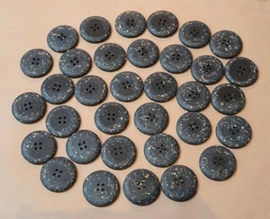 34 VINTAGE COCONUT SHELL BUTTONS UNUSED - Picture 1 of 5