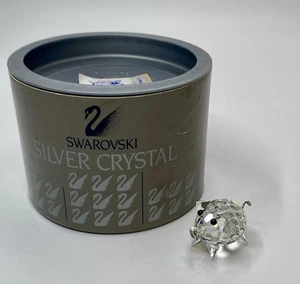 VTG Swarovski Silver Crystal Pig W/ Metal Box Figurine & Box (7638 NR 050). - Picture 1 of 16