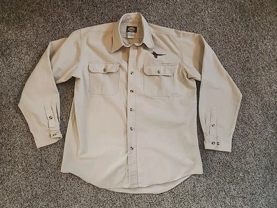 Camisa masculina de lona de algodão Cabela's grande pássaro caça faisão - Imagem 1 de 4