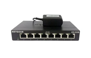 Netgear GS308 v3 8-portowy niezarządzalny przełącznik Gigabit Ethernet GS308-300PES + ZASILACZ - Zdjęcie 1 z 3