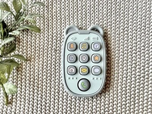 BABY TODDLER SILICONE SMART PHONE POP IT BABY SHOWER GIFT TOY TEETHER BPA FREE - Picture 1 of 5