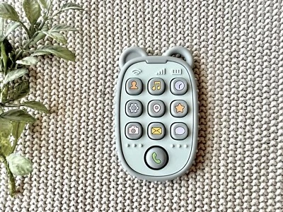 BABY TODDLER SILICONE SMART PHONE POP IT BABY SHOWER GIFT TOY TEETHER BPA FREE - Image 1 of 4