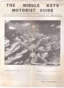 THE MIDDLE KEYS MOTORIST GUIDE ~ 1972 Florida Keys Business Directory w/ Map - Picture 1 of 1