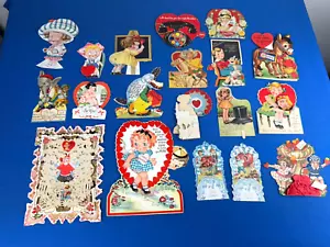 19 Unused Vintage Valentine's Day CARDS ~ Mechanical, Pop Out or Up C.1920-1940 - Picture 1 of 14