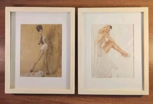 Vintage gerahmte Pin Up Girl Fotos Set 12" - Bild 1 von 6
