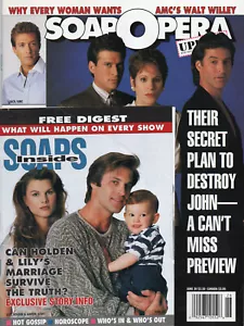 SOAP OPERA UPDATE June 30 1992 Michael Sabatino Louise Sorel Drake Hogestyn - Picture 1 of 4