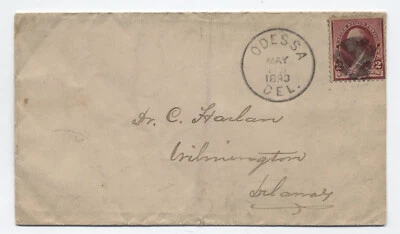 1890 Odessa DE 2ct small banknote lake cover [S.4745] - Image 1 of 3
