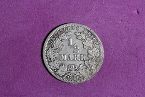 1918 Germany 1/2 Mark Silver Coin #M22298 - Picture 1 of 2