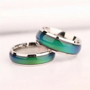 Mood Ring Colour Change Rainbow Band Kids Party Gifts Christmas Stocking Filler - Picture 1 of 5