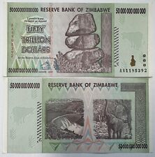 ZIMBABWE - 50 TRILLION DOLLARS - 2008 - AU - PREFIX AA - UV PASED