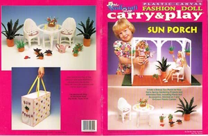 Sun Porch Fashion Doll Carry & Play Plastic Canvas Pattern Needlecraft Shop - Picture 1 of 1