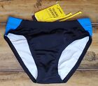 Finis Boy's Training Competition Swimsuit Spice Blue/Black Size 26Y Youth NWT