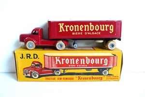 J.R.D. TRACTEUR BERLIET SEMI-REMORQUE "KRONENBOURG" BON ÉTAT BOITE D'ORIGINE - Imagen 1 de 10