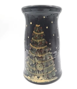 Eldreth Pottery Redware Vase CHRISTMAS TREE Marked "SECOND" - Picture 1 of 14