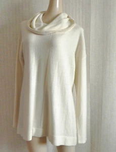 Debbie Morgan Tunic Sweater Ivory Acrylic Long Sleeve A-Lined Size M - Picture 1 of 8