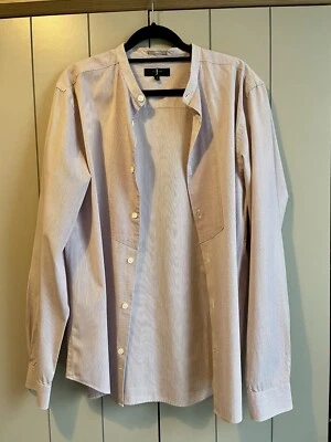 Jasper Conran-Men’s Shirt Long Sleeve Round Neck-pink-Small - Image 1 of 4