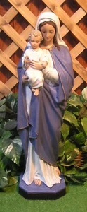 8074 Mother Mary With Baby Jesus Latex Fiberglass Production Mold Concrete - Picture 1 of 5