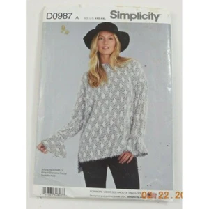 Simplicity Sewing Pattern Knit Mini Dress Tunic Pattern D0987 A Size XXS XXL - Picture 1 of 3