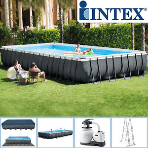 Intex Swimming Pool 975x488x132 Frame Pool Set mit Sandfilter XTR Schwimmbecken